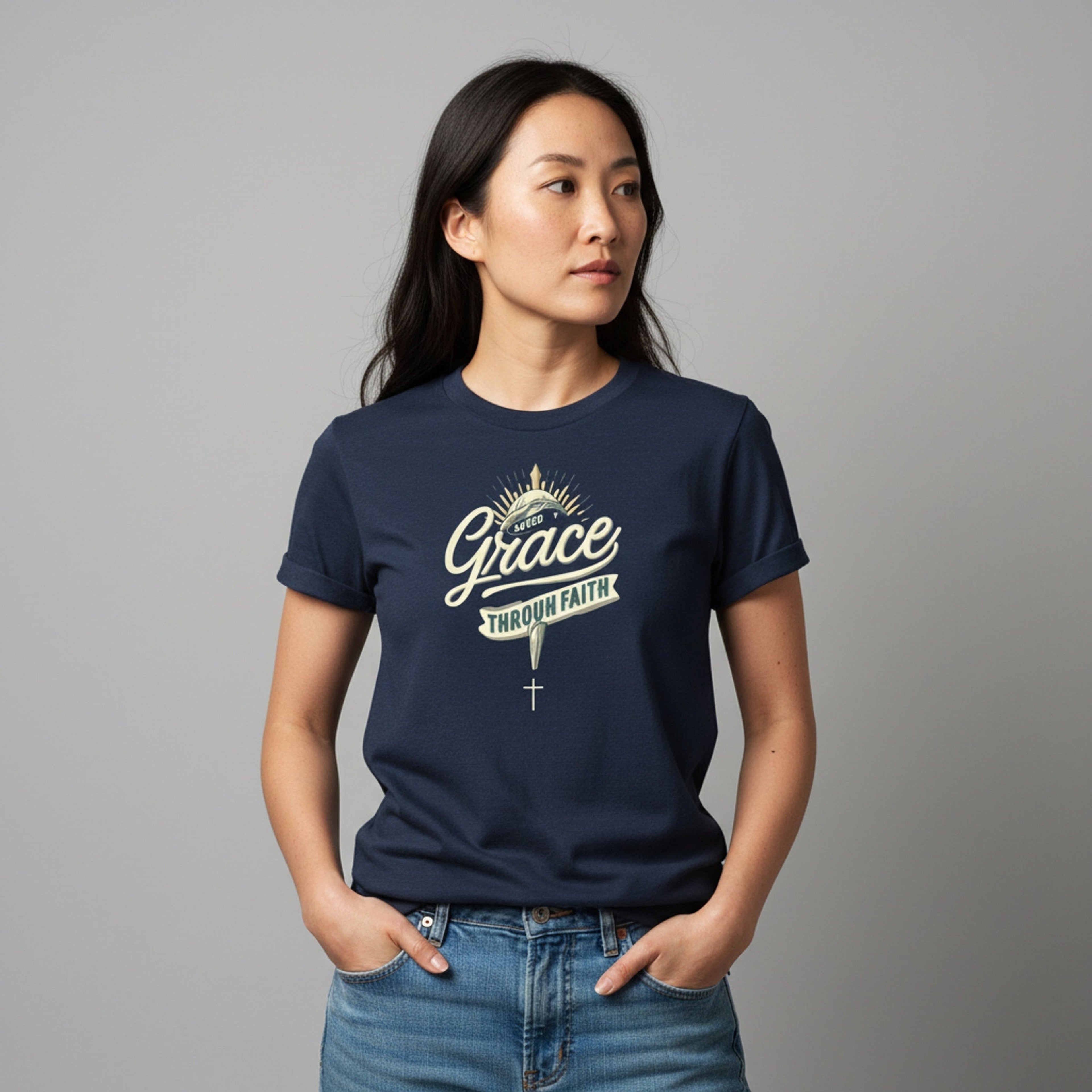 Unisex T-Shirt Evangelistic Bible Verses Softstyle ERŐ GRACE