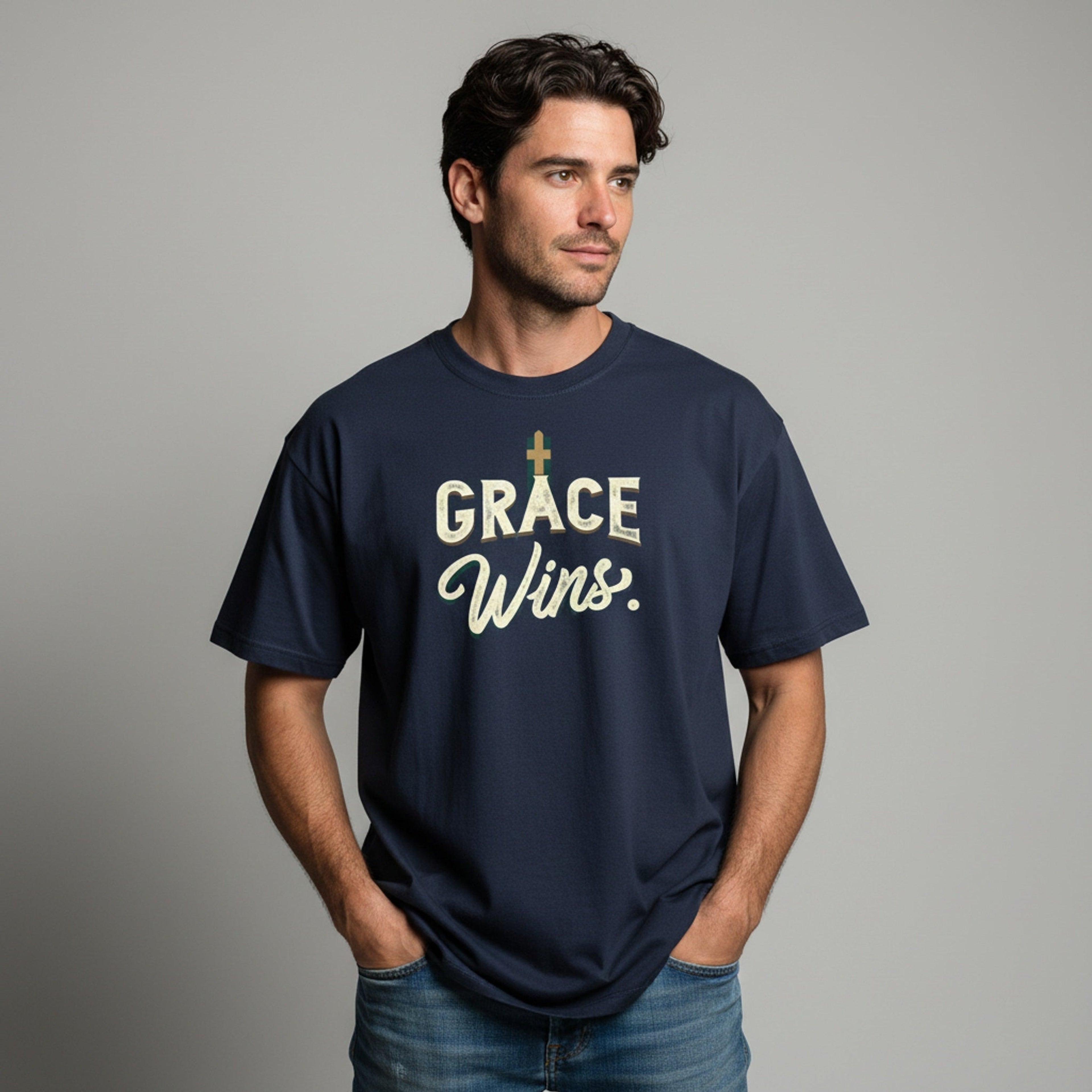 ERŐ GRACE Premium Gospel Oversized T-Shirt | Bible Verses
